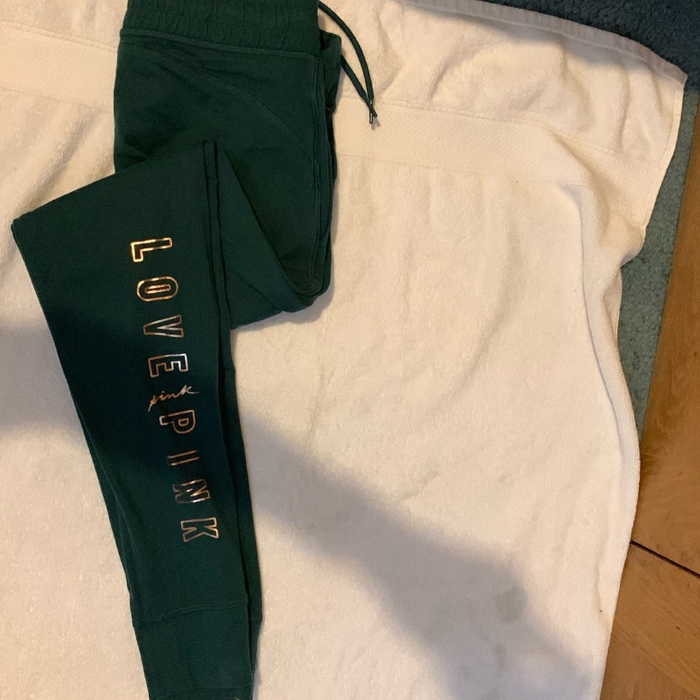 Pink green yoga pants